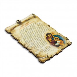 Quadretto legno con Preghiera per la Famiglia