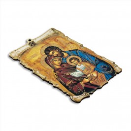 Quadretto Legno Sacra Famiglia
