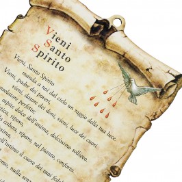 Quadretto Pergamena Vieni Santo Spirito