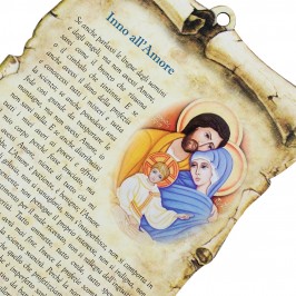 Quadretto con Preghiera Inno all'Amore