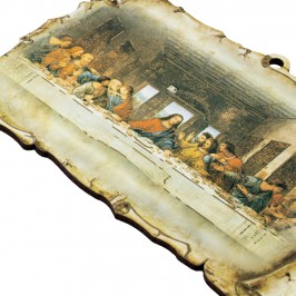 Quadretto Legno Ultima Cena