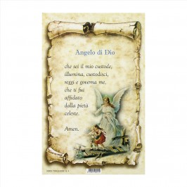 Cartoncini con Preghiera Angelo di Dio