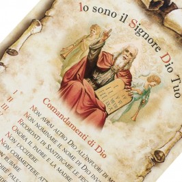 Cartoncini con i Dieci Comandamenti