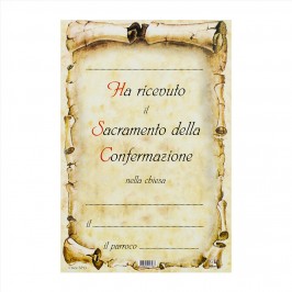 Croce Ricordo Cresima con Pergamena