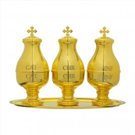 Vasetti Oli Santi con Vassoio