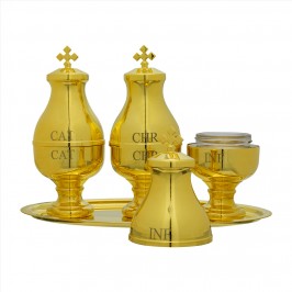 Vasetti Oli Santi con Vassoio