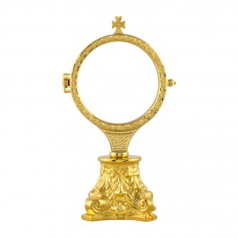 Ostensorio ottone dorato