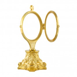 Ostensorio ottone dorato