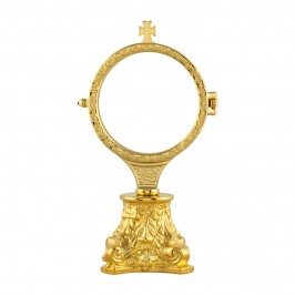 Ostensorio ottone dorato
