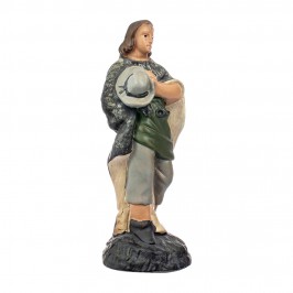 Pastore con Cappello in Gesso 15 cm