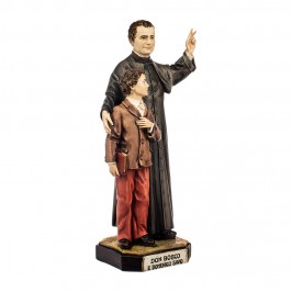 Statua Don Bosco e Domenico Savio 30 cm