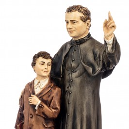 Statua Don Bosco e Domenico Savio 30 cm