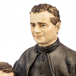Statua Don Bosco e Domenico Savio 30 cm