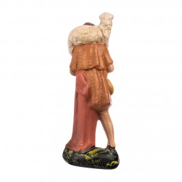 Pastore con Pecora in Gesso 15 cm