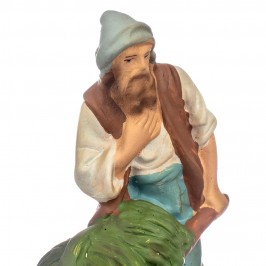 Pastore con Cariola in Gesso