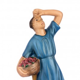 Pastore con Cesta in Gesso