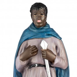 Pastore Nero 30 cm in Gesso