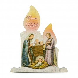 Candela Natalizia con Natività