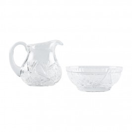 Brocca e Piatto in Cristallo