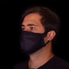 Mascherina Nera 100% Fibra...