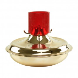 Lucerna a Cera in Vetro Rosso